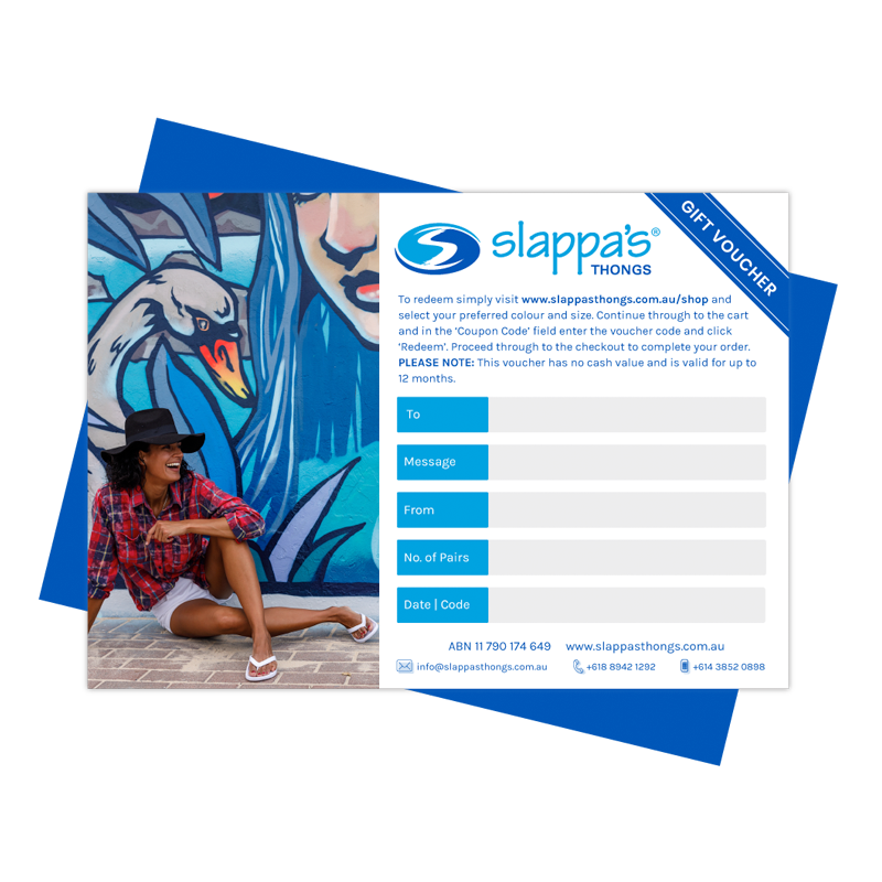 Slappas Thongs Gift Voucher