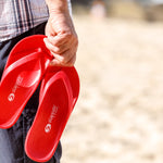 Slappas Arch Support Thongs - Red