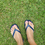 Slappas Arch Support Thongs - Navy Crystal