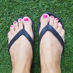 Slappas Arch Support Thongs - Black