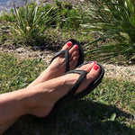 Slappas Arch Support Thongs - Black