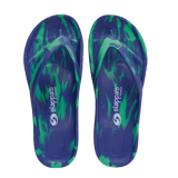 Slappas Arch Support Thongs - Blue Green