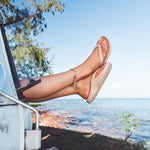 Slappas Arch Support Thongs - Gold Beige