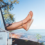 Slappas Arch Support Thongs - Gold Beige