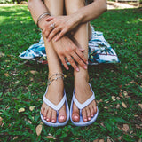 Slappas Arch Support Thongs - Misty Lilac