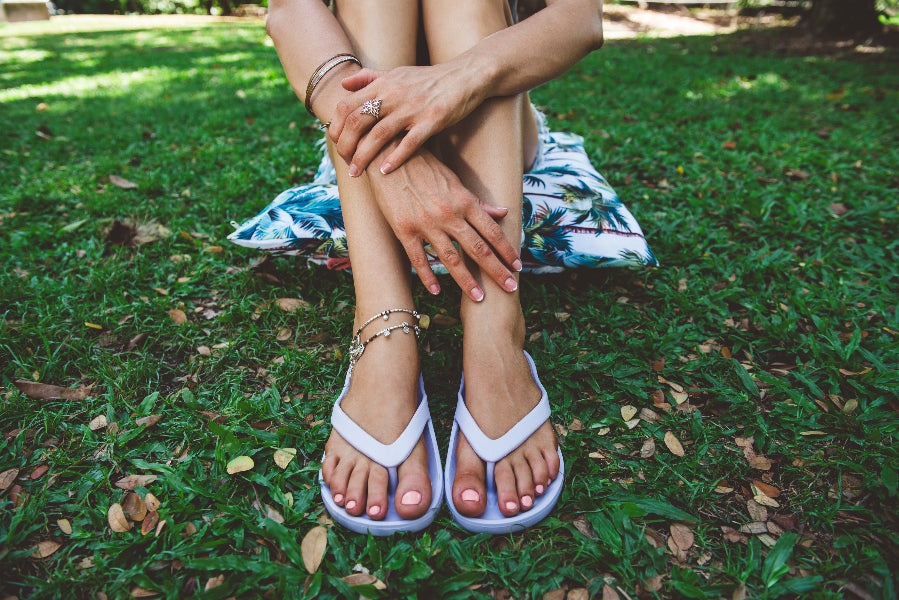 Slappas Arch Support Thongs - Misty Lilac