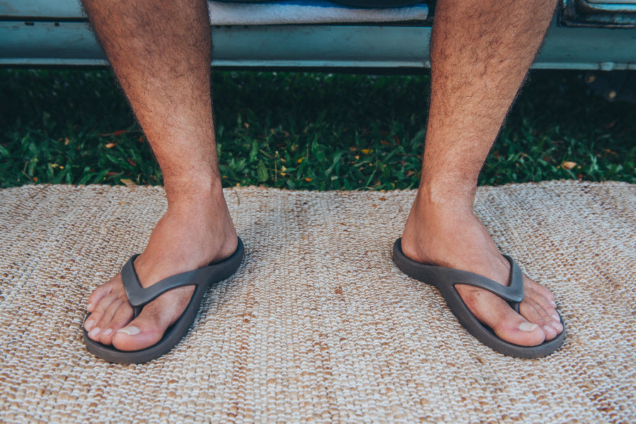 Slappas Arch Support Thongs - Brown