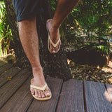 Slappas Arch Support Thongs - Gold Beige