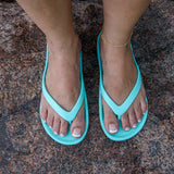 Slappas Arch Support Thongs - Seafoam Green