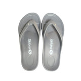 Arch Support Thongs - Silver Grey with Crystals