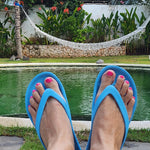 Slappas Arch Support Thongs - Sky Blue