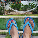 Slappas Arch Support Thongs - Sky Blue