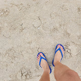 Slappas durable arch support thongs worn at the beach